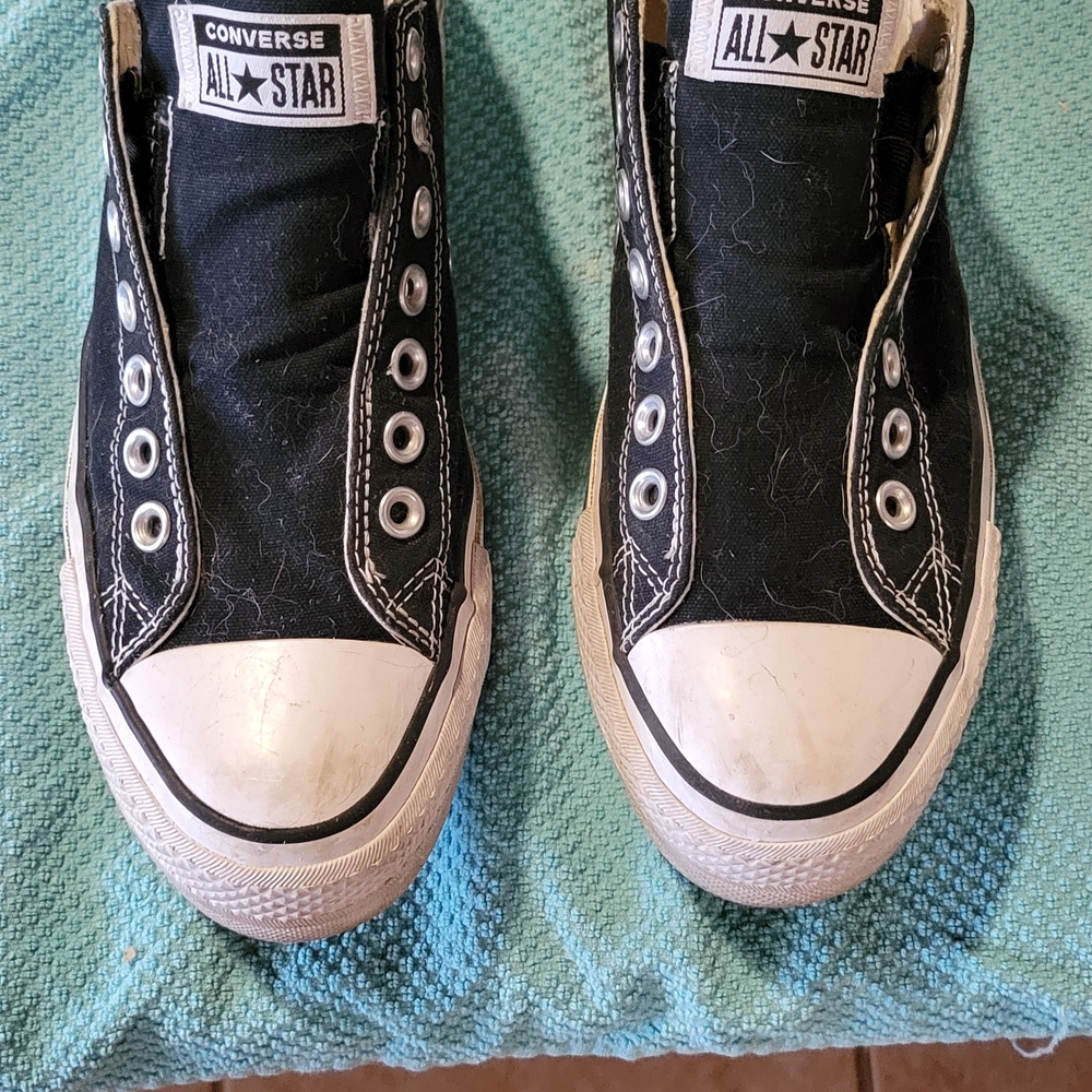 Black Converse Slip-On Sneakers - Picture 2 of 5